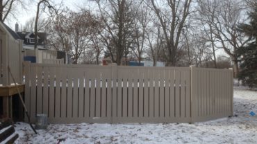 Caribbean Almond Vinyl Fence