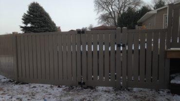 Caribbean Almond Vinyl Fence