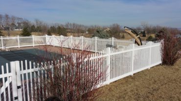 Hampton Step Vinyl Fence