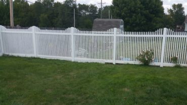 Hampton Step Vinyl Fence