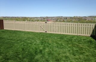 Kensington Adobe Vinyl Fence with Gate