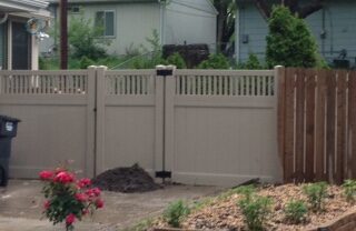 Montauk Almond 6' tall Vinyl Fence