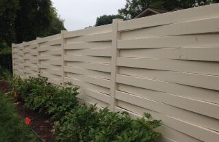 Windsor Almond Vinyl Fence