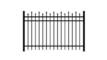 0132 Aluminum Alternating Spears 3 Rail