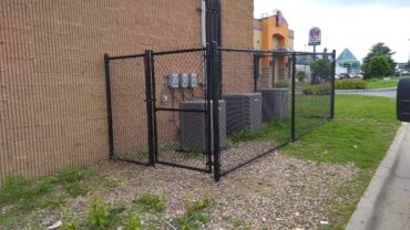 Black Chain Link 6' tall with Gate